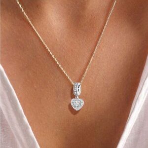 Elegant 925 Silver Heart Pendant Necklace​